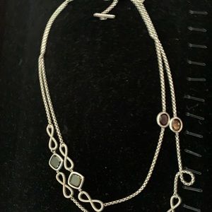 David Yurman citrine and Smokey Quartz necklace